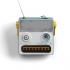 Steel radio with blue color for office
